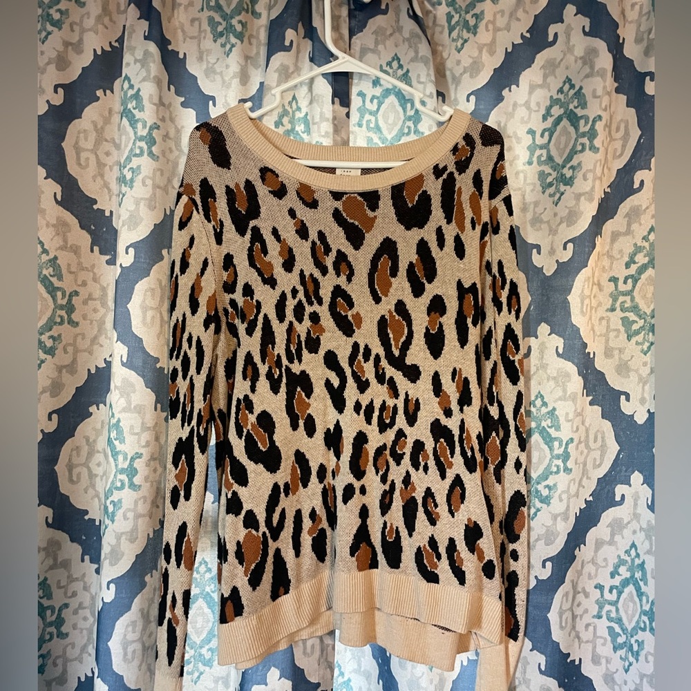 Cheetah long sleeve sweater